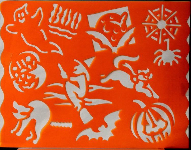 Halloween Image Icons Stencil - SCRAPBOOKFARE