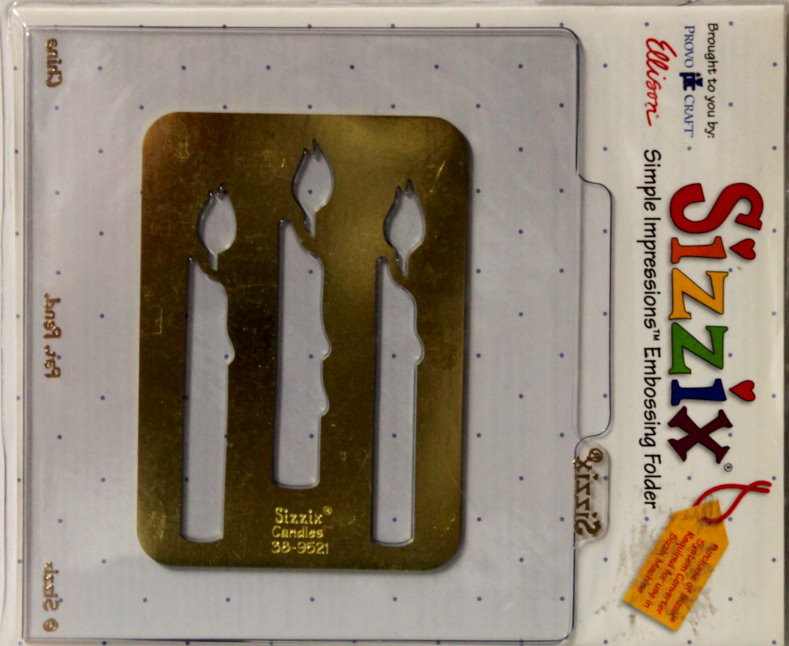 Sizzix Candles Simple Impressions Brass Stencil & Embossing Folder