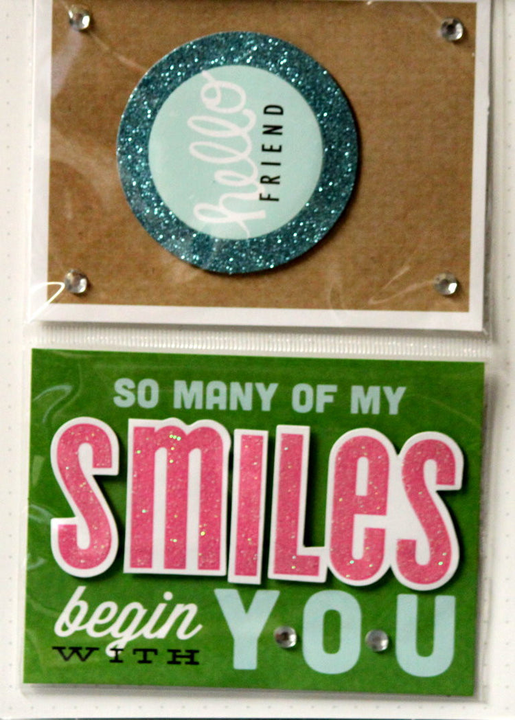 Me & My Big Ideas Pocket Pages Friends Themed Embellished Cards - SCRAPBOOKFARE
