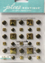 Jolee's Boutique Gold And Bronze Studs Adhesive Dimensional Stickers