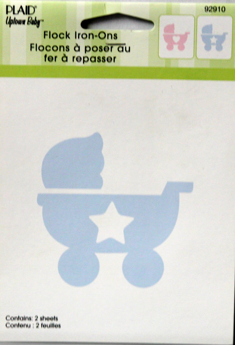 Plaid Uptown Baby Flock Stroller Iron-On Transfers - SCRAPBOOKFARE