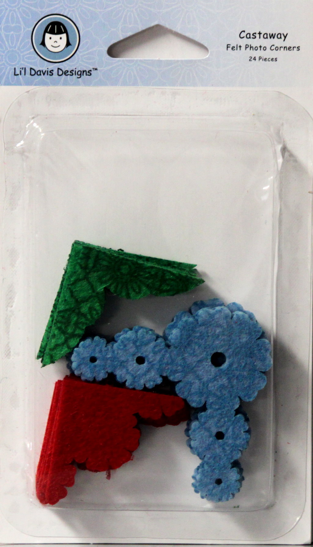 Li'l Davis Designs Castaway Felt Photo Corners Embellishments