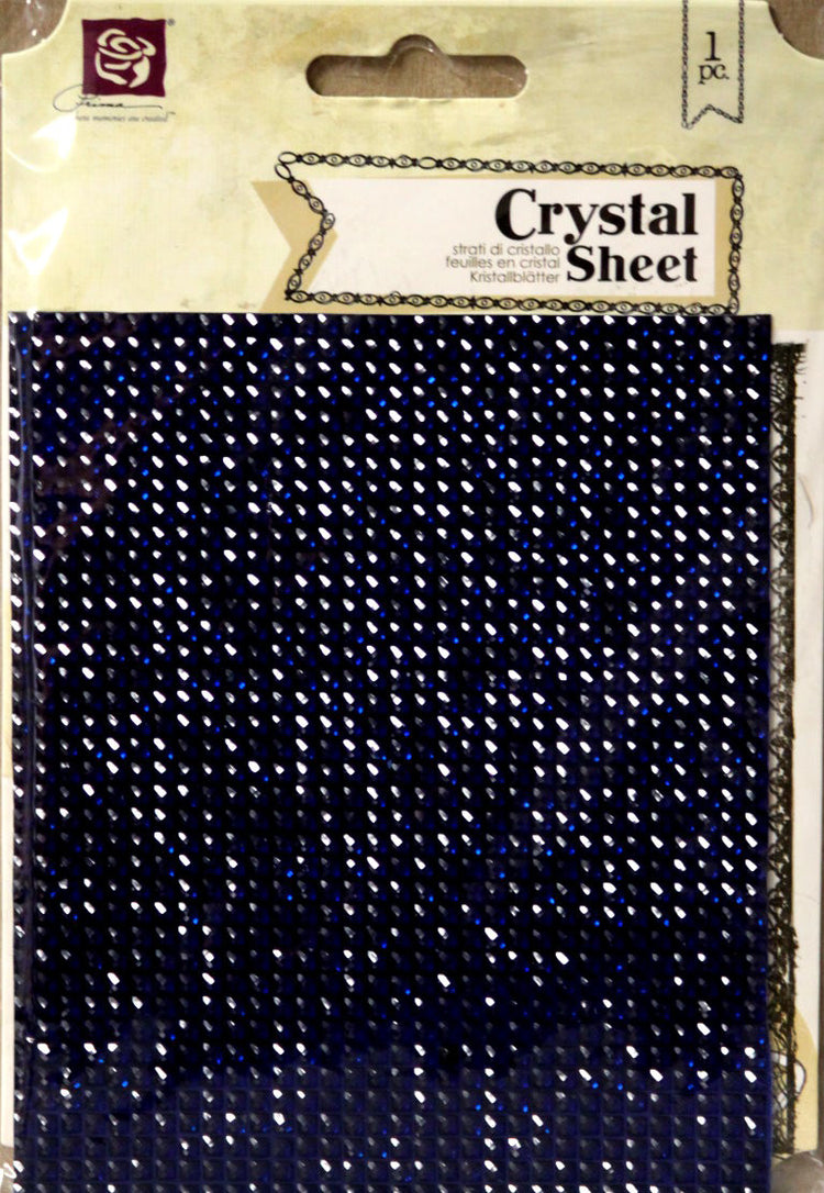 Prima Navy Blue Adhesive Crystal Sheet Embellishments - SCRAPBOOKFARE