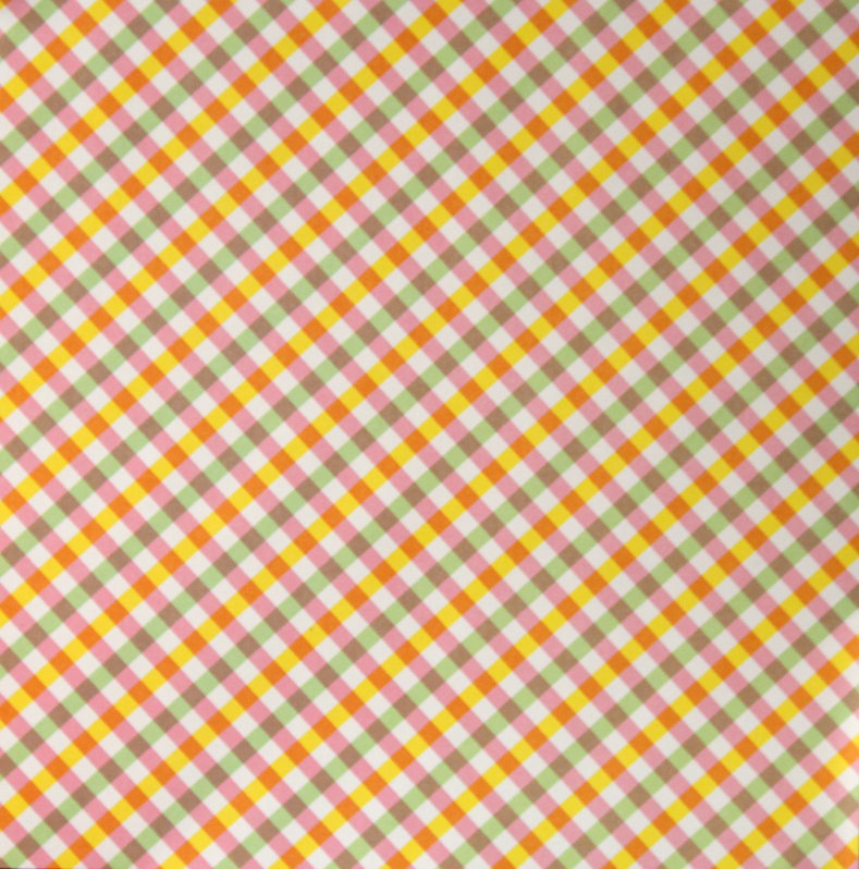 Martha Stewart Crafts Holiday Easter Plaid 12" x 12" Designer LT. Cardstock Scrapbook Paper