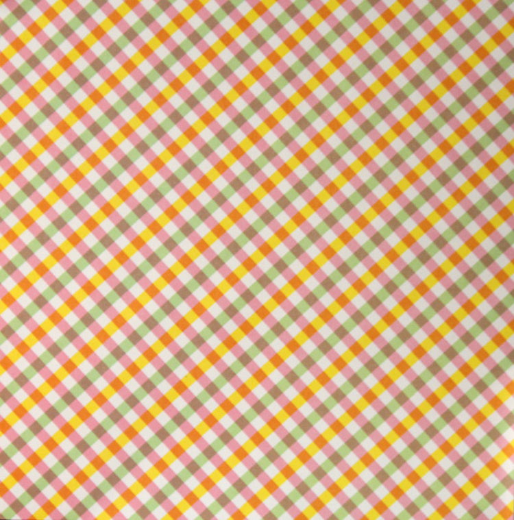 Martha Stewart Crafts Holiday Easter Plaid 12" x 12" Designer LT. Cardstock Scrapbook Paper