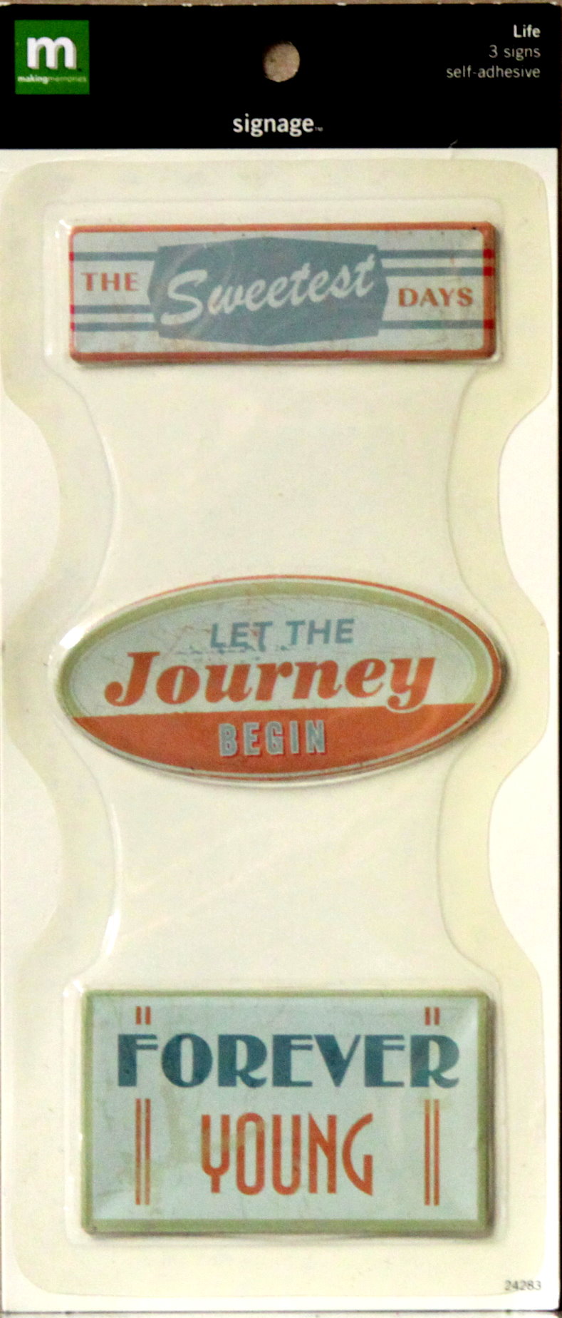 Making Memories Life Metal Self-Adhesive Signage Plates