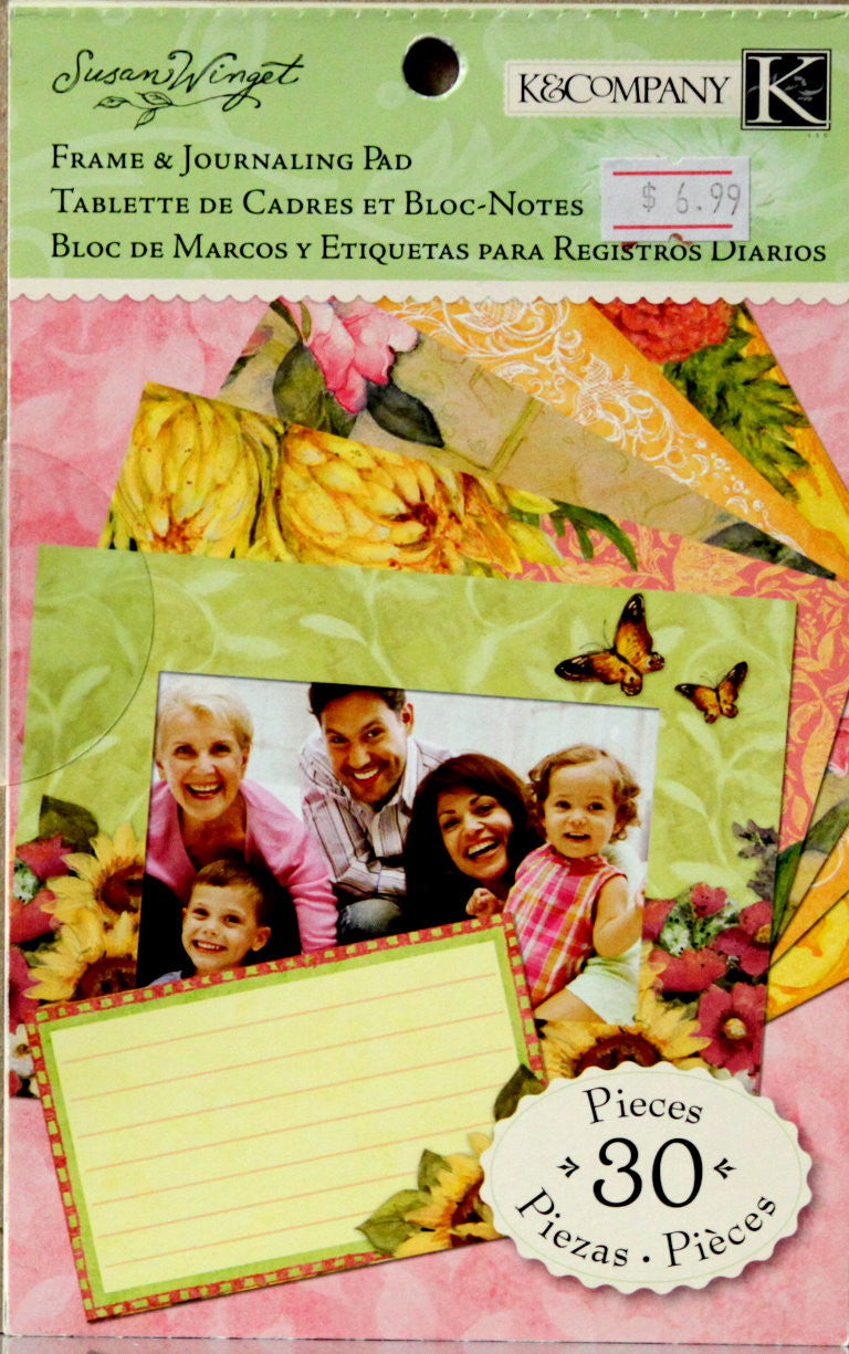 K & Company Susan Winget Spring Blossom Photo Frame & Journaling Pad - SCRAPBOOKFARE