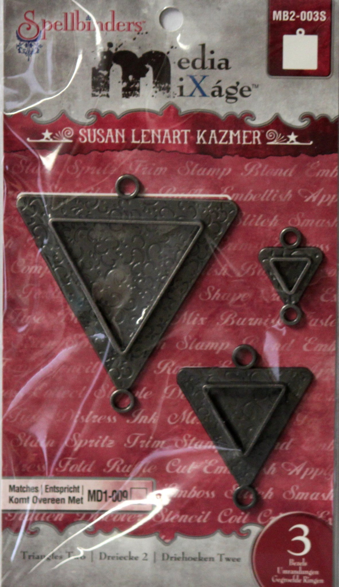 Spellbinders Susan Lenhart Kazmer Media Mixage Triangles Two Bezels
