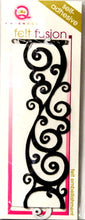 Queen & Company Felt Fusion Black Scroll Self-Adhesive Felt Embellishment - SCRAPBOOKFARE
