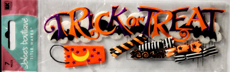 Jolee's Boutique Trick Or Treat Title Waves Dimensional Stickers - SCRAPBOOKFARE