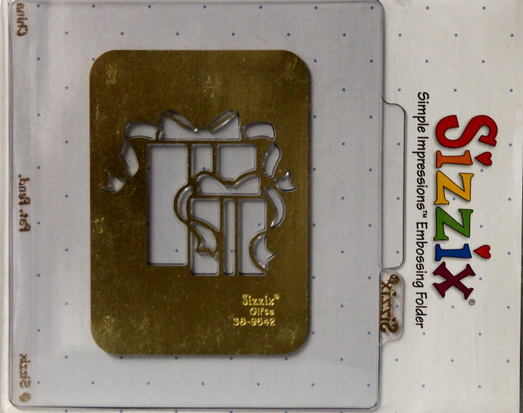Sizzix Gifts Simple Impressions Brass Stencil & Embossing Folder