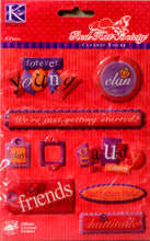 K & Company Red Hat Society Clearly Yours Red Hat Tags Stickers