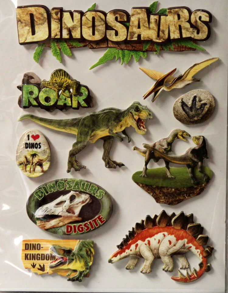 Premium Dimensional Dinosaur Embellishment Stickers
