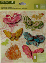 K & Company Studio 112 Candy Butterfly Dimensional Scrapbook Stickers