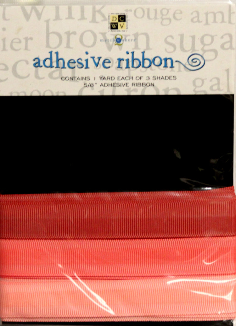 DCWV Coral Adhesive Ribbon