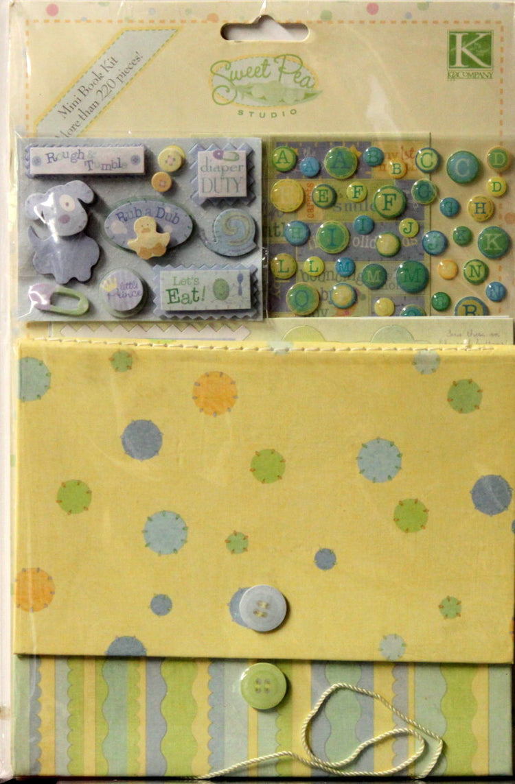 K & Company Sweet Pea Studio Baby Boy Mini Scrapbook Kit