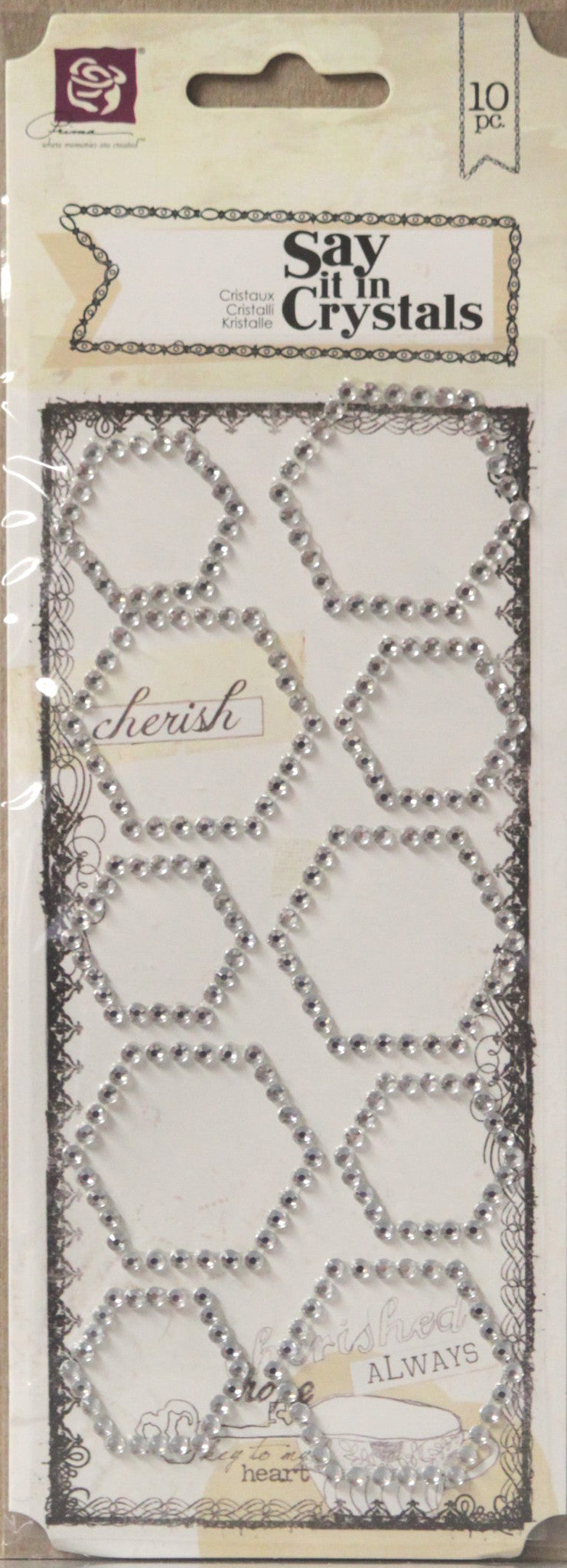 Prima Say It In Crystals Adhesive Crystals Embellishments - SCRAPBOOKFARE