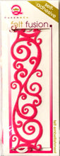 Queen & Company Felt Fusion Pink Scroll Self-Adhesive Felt Embellishment - SCRAPBOOKFARE