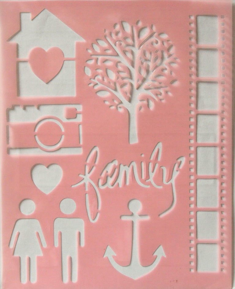 Teresa Collins Signature Essentials Family Stencil #1