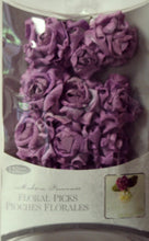 Modern Romance Lavender Roses Floral Picks Embellishments