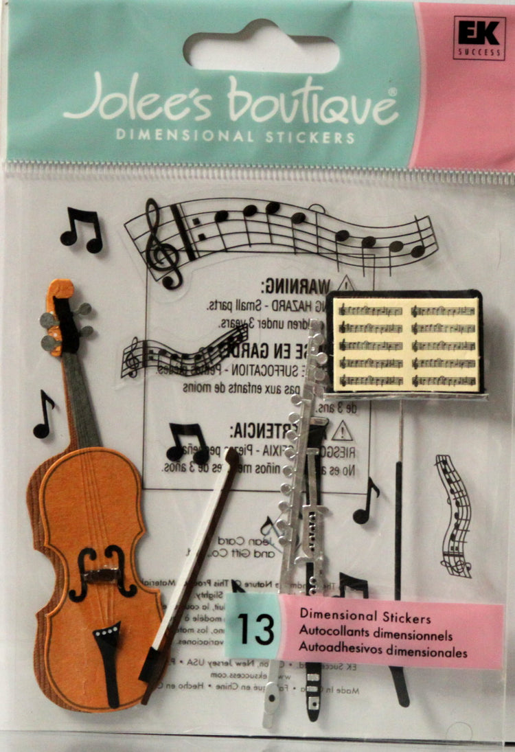 Jolee's Boutique Musical Trio Dimensional Stickers