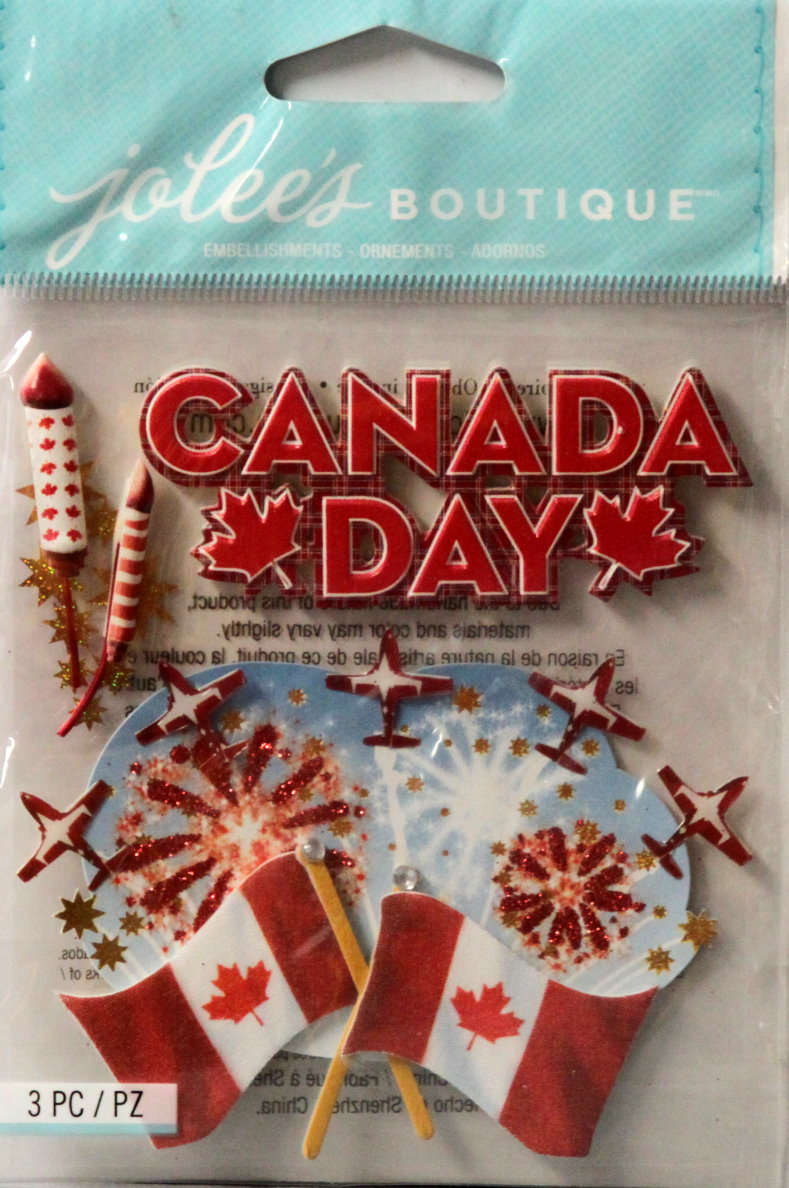 EK Success Jolee's Boutique Canada Day Dimensional Scrapbook Stickers