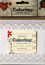 CrownJewlz Geometric Coloring Sticky Note Pad