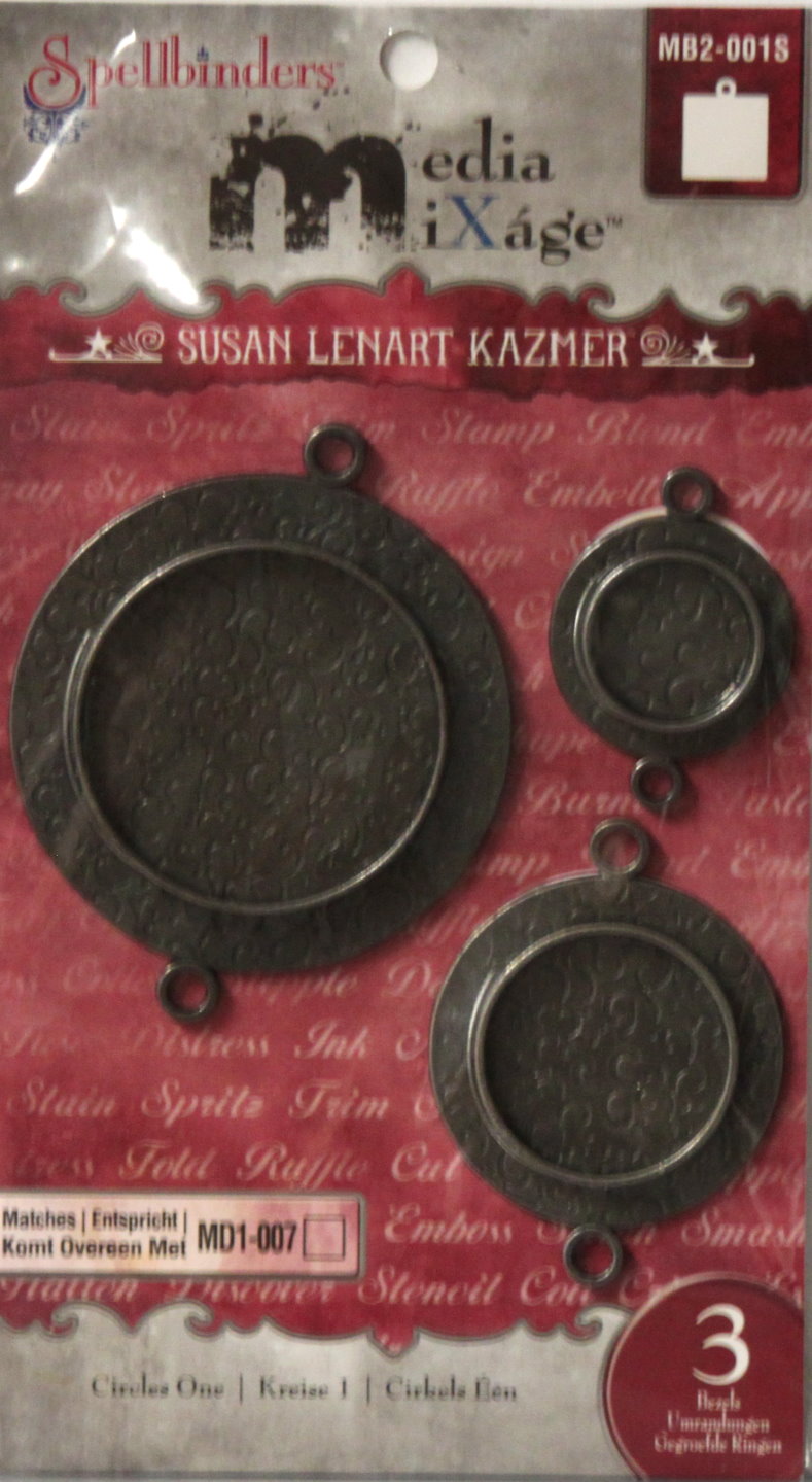 Spellbinders Susan Lenhart Kazmer Media Mixage Circle One Bezels