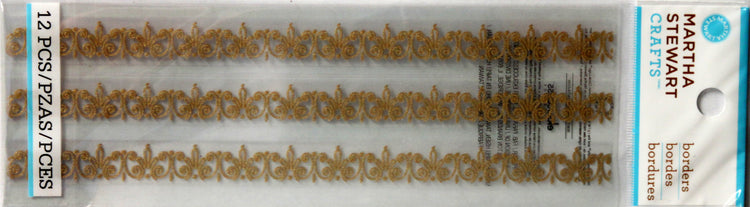Martha Stewart Crafts Gold Wedding Cake Border Stickers - SCRAPBOOKFARE