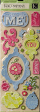 K & Company Amy Butler Belle Adhesive Chipboard Stickers