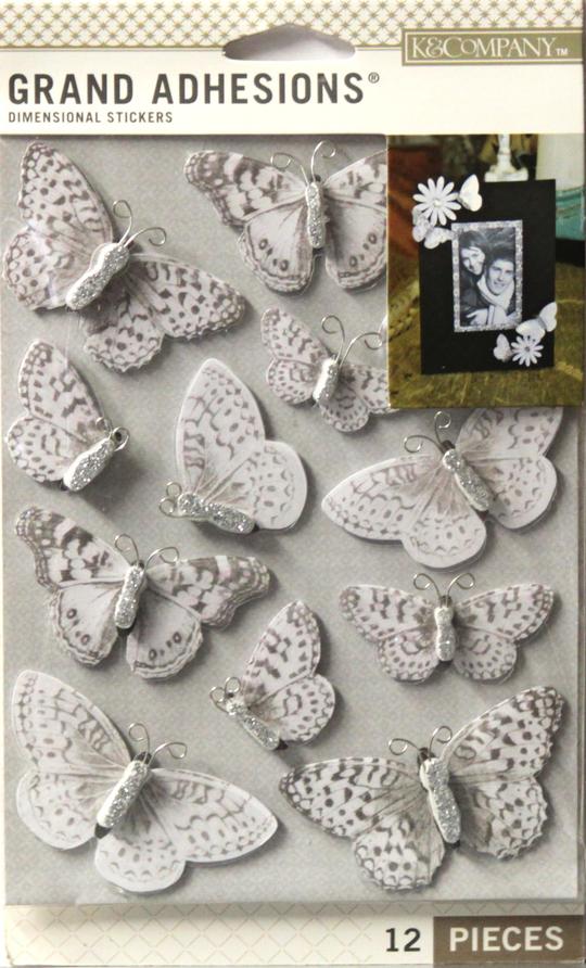 K & Company The Kiss Butterfly Grand Adhesions Dimensional Sticker Embellishments