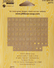 Jillibean Soup Kraft Alpha Tiles Die-Cut Cardstock Embellishments