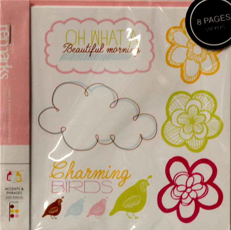 American Crafts Remarks Good Morning Accents & Phrases Journaling Stickers Book