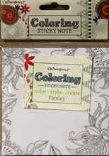 CrownJewlz Paisley Coloring Sticky Note Pad