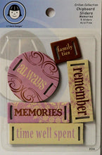 Li'l Davis Designs Memories Crillon Collection Chipboard Sliders Embellishments