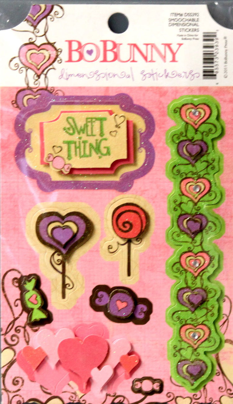 BoBunny Smoochable Dimensional Stickers - SCRAPBOOKFARE