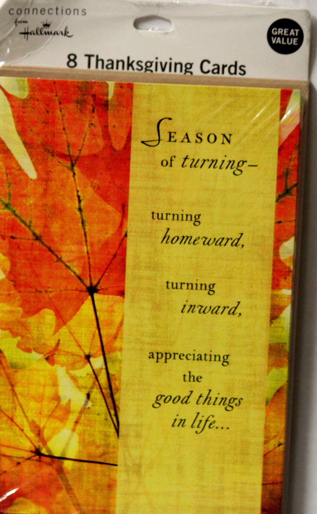 Hallmark Connections 8 Thanksgiving Cards & Envelopes Set - SCRAPBOOKFARE