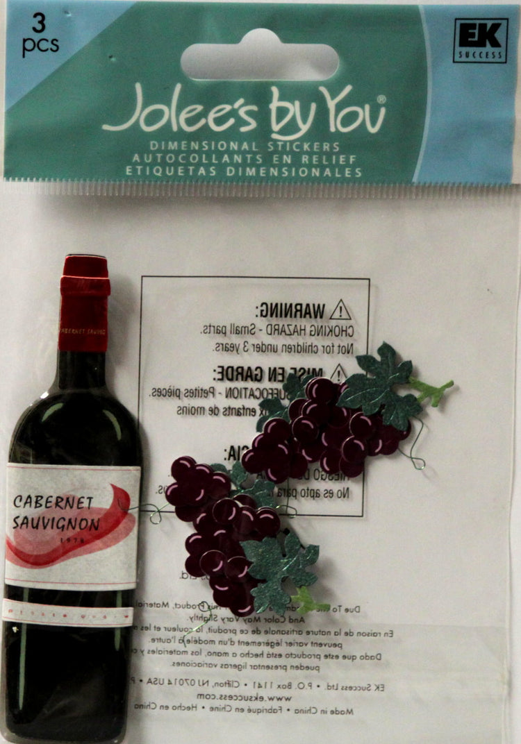 Jolee's Boutique Red Wine Dimensional Stickers