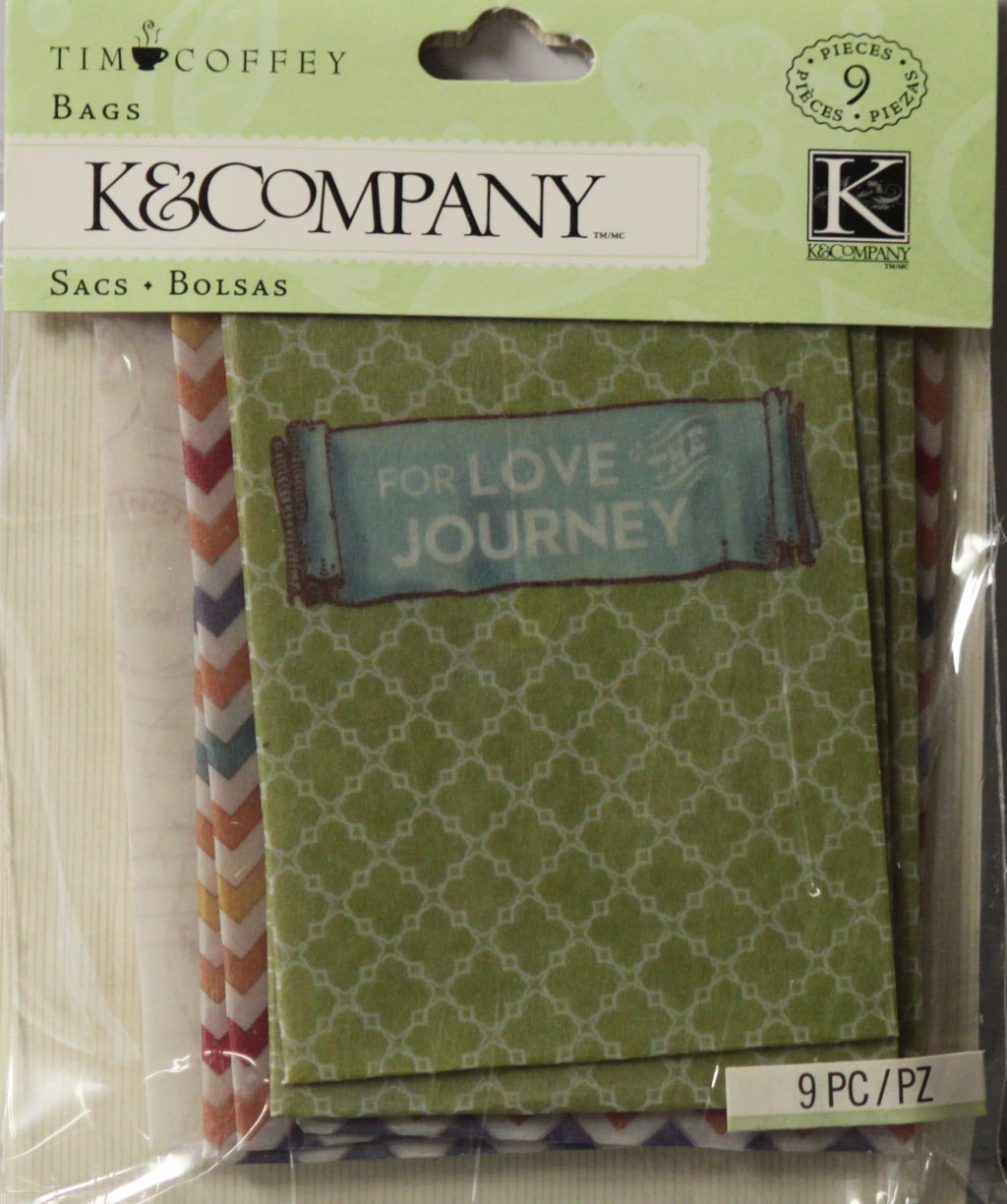 K & Company Tim Coffey Travel Mini Printed Bags Embellishments