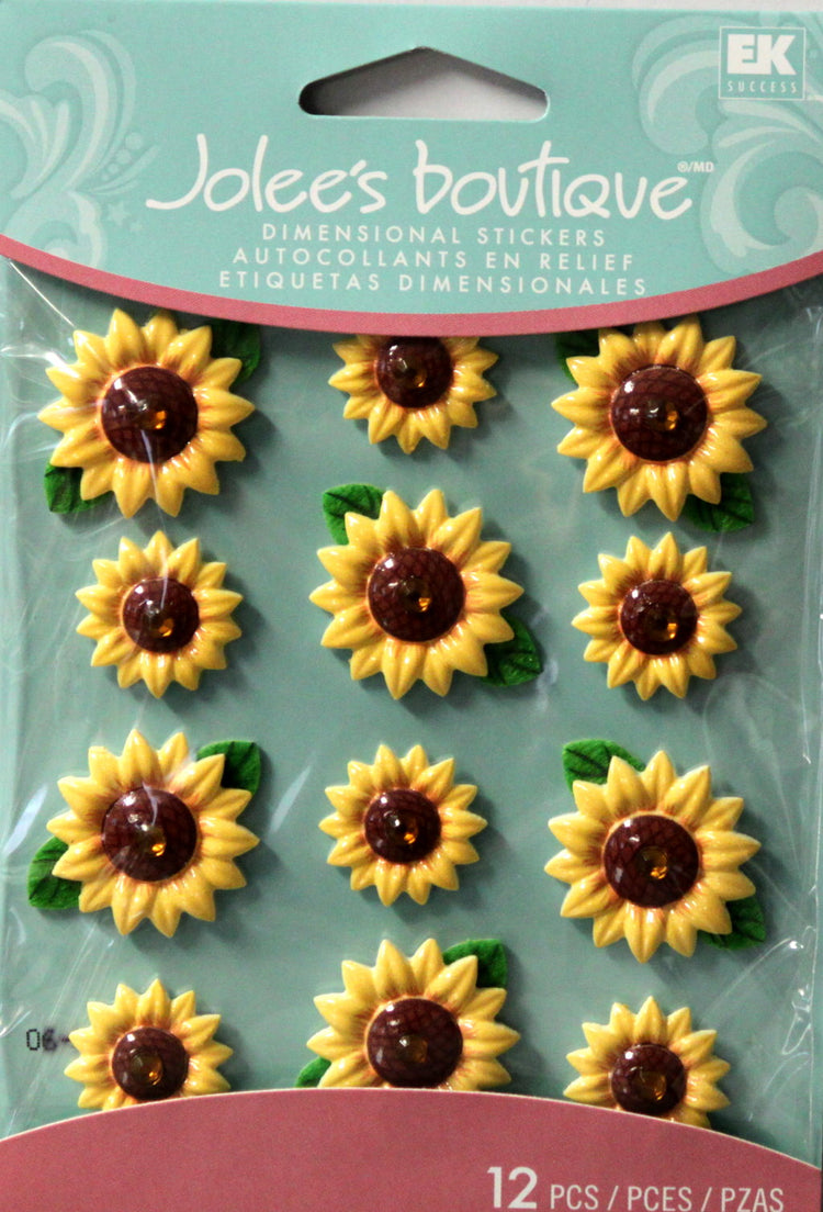 Jolee's Boutique Sunflowers Cabochons Dimensional Stickers