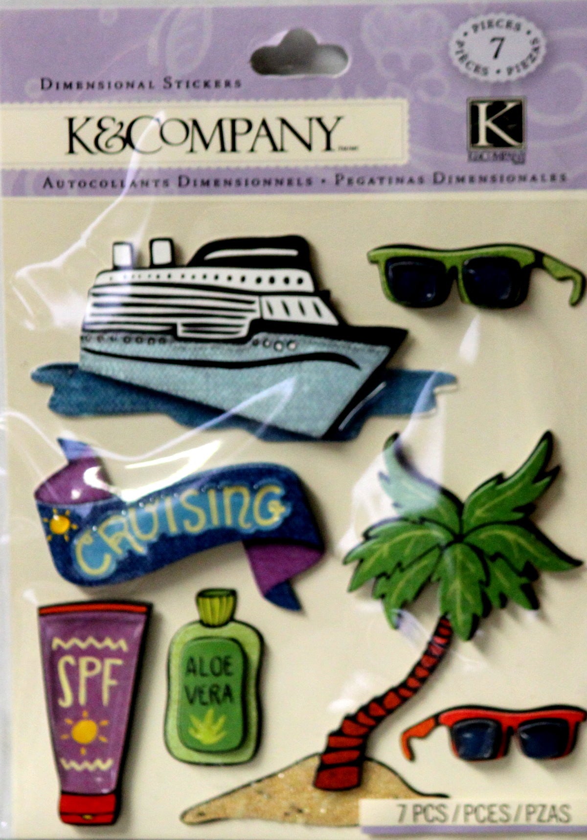 K & Company Cruise Dimensional Stickers - SCRAPBOOKFARE