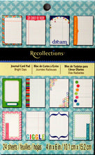 Recollections Bright Days Journal Card Pad - SCRAPBOOKFARE