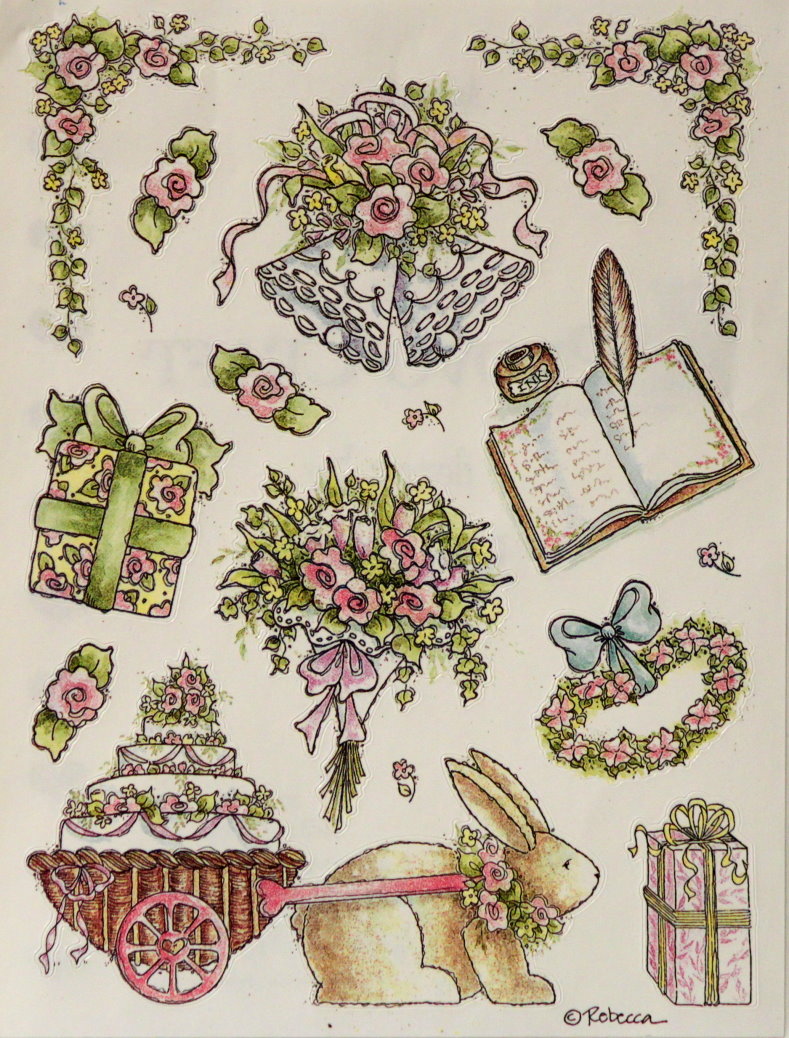 Provo Craft Rebecca Carter Wedding Keepsake Scrapbook Stickers Embellishments