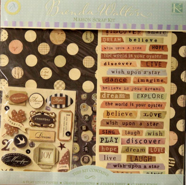 K & Company Brenda Walton Maison 12"x 12" Scrapbook Pages Kit