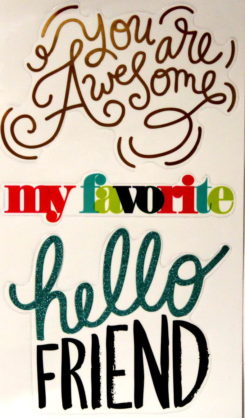 Me & My Big Ideas You Are Awesome Giant Clear Scrapbook Stickers