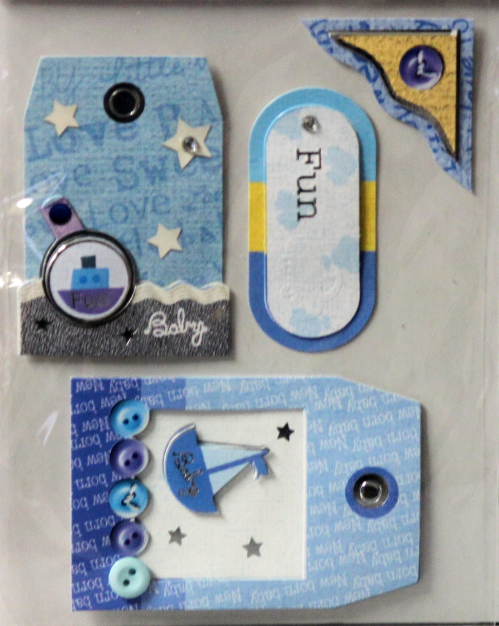 Baby Boy Tags Dimensional Stickers