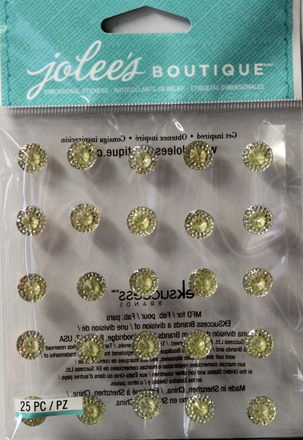 Jolee's Boutique Bling Dual Tone Prizm Diamond Adhesive Dimensional Stickers
