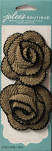 Jolee's Boutique Black Tan Knit Spiral Flowers Stickers