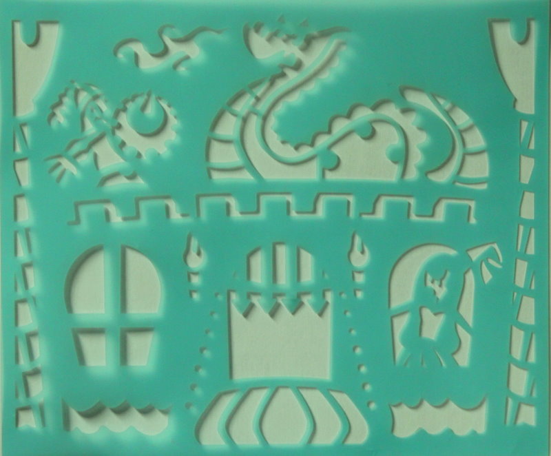 Dungeon And Dragons Fun Images Teal Plastic Stencil
