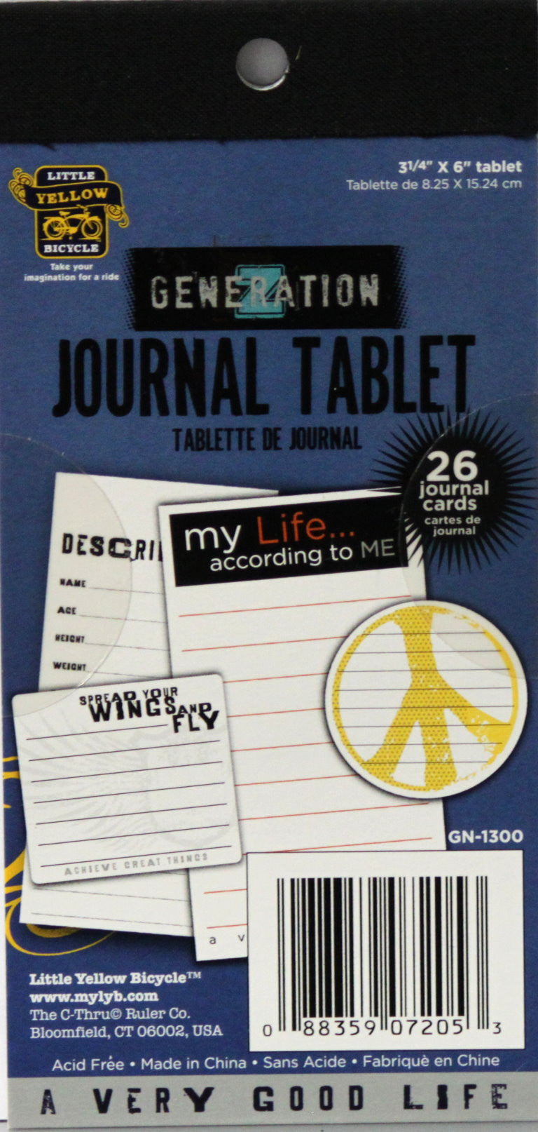 Little Yellow Bicycle Generation Z Journal Tablet - SCRAPBOOKFARE